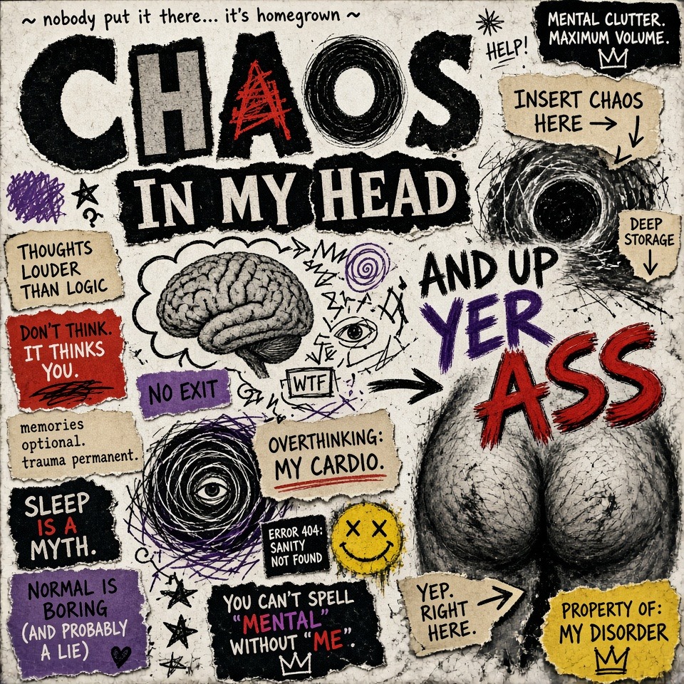 Chaos in My Head ~ And Up Yer  Ass artwork
