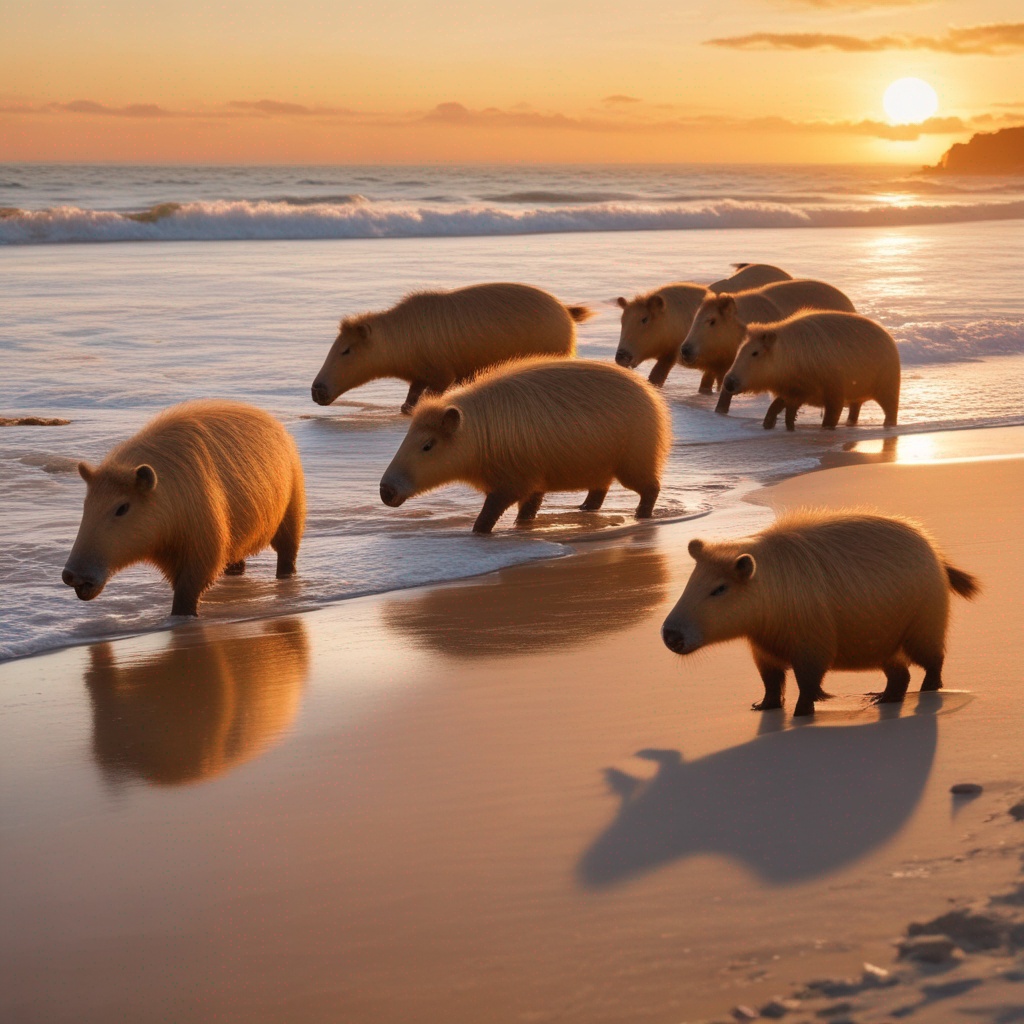 Capyband - Capybara on the Beach artwork
