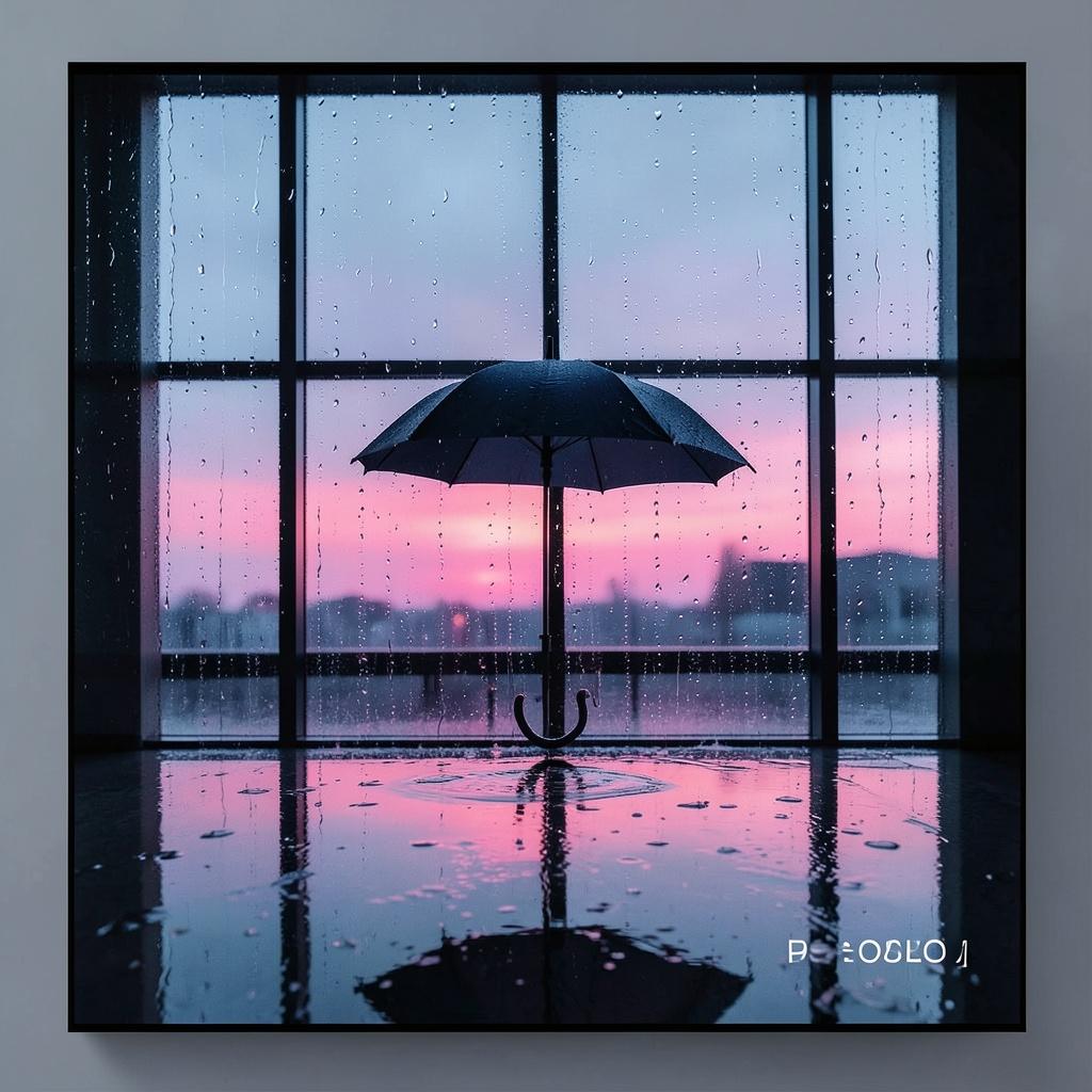 Déšť na okně artwork