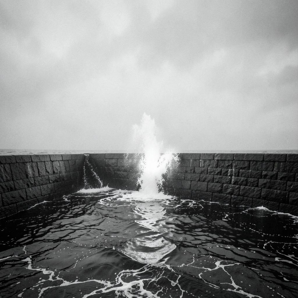 Feuer über Wellen artwork