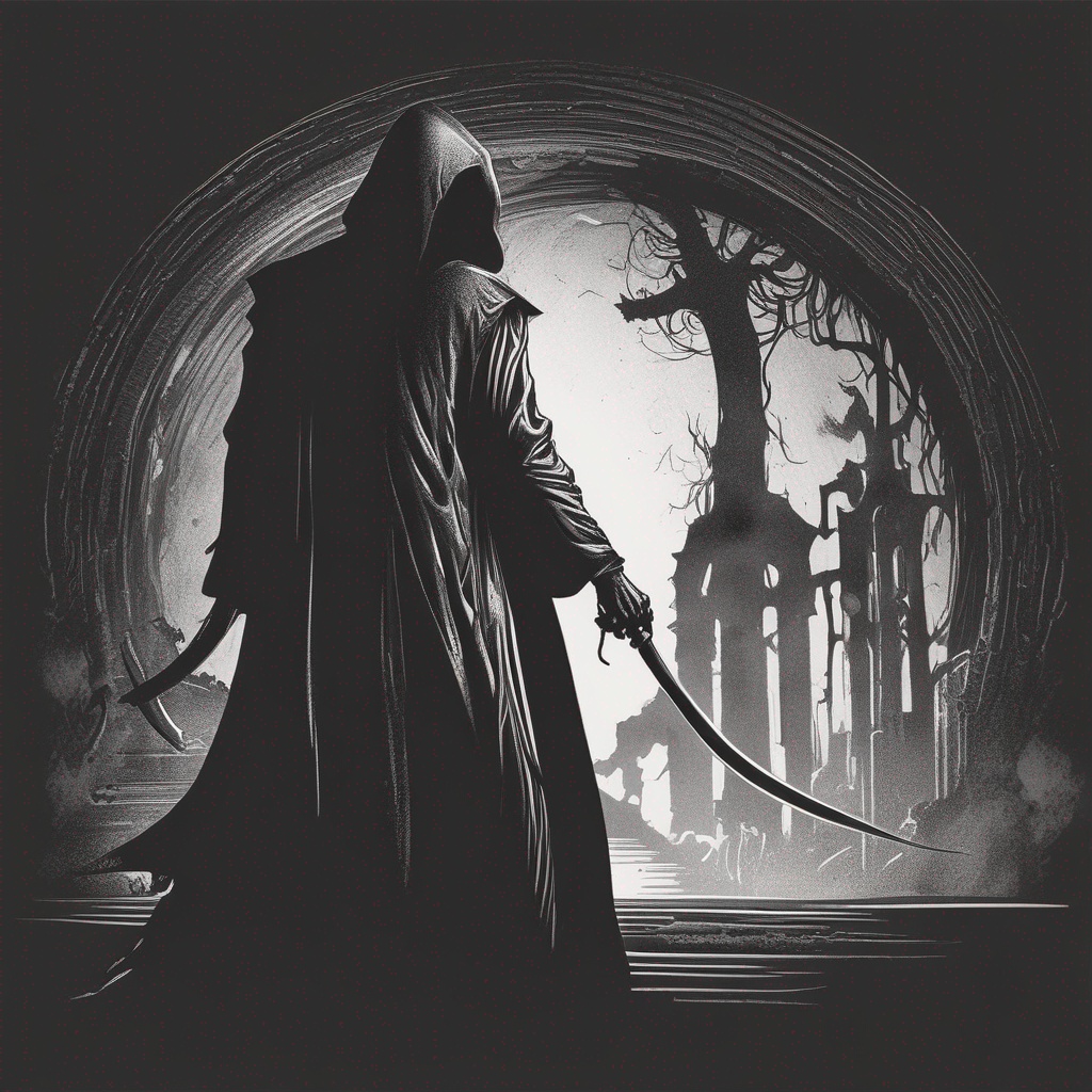 Shades Down Hood Up Leather Jacket artwork
