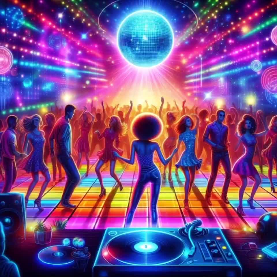 Dancing in the Neon Glow (Glitch Remix) #French connexion artwork