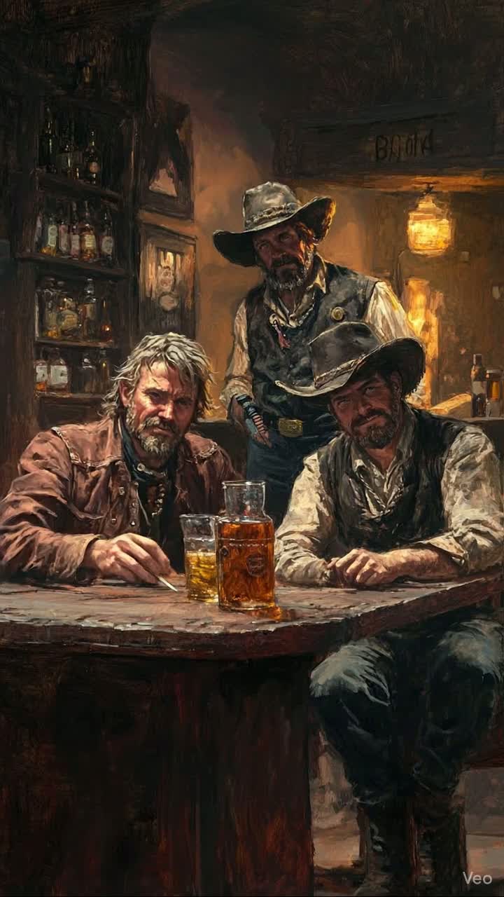 2 ковбоя и бармен artwork