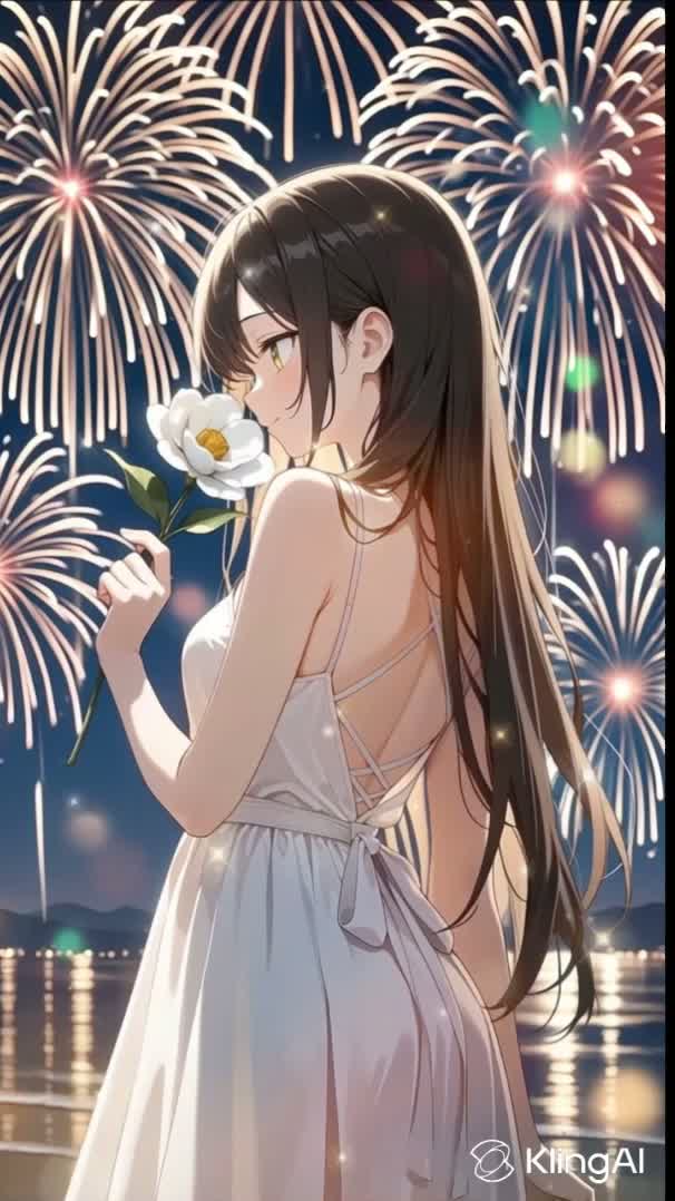 Moonlightの白椿 @aetheryn 🌼#Flowers🌼🎆#花火大会🎆(Remix)
