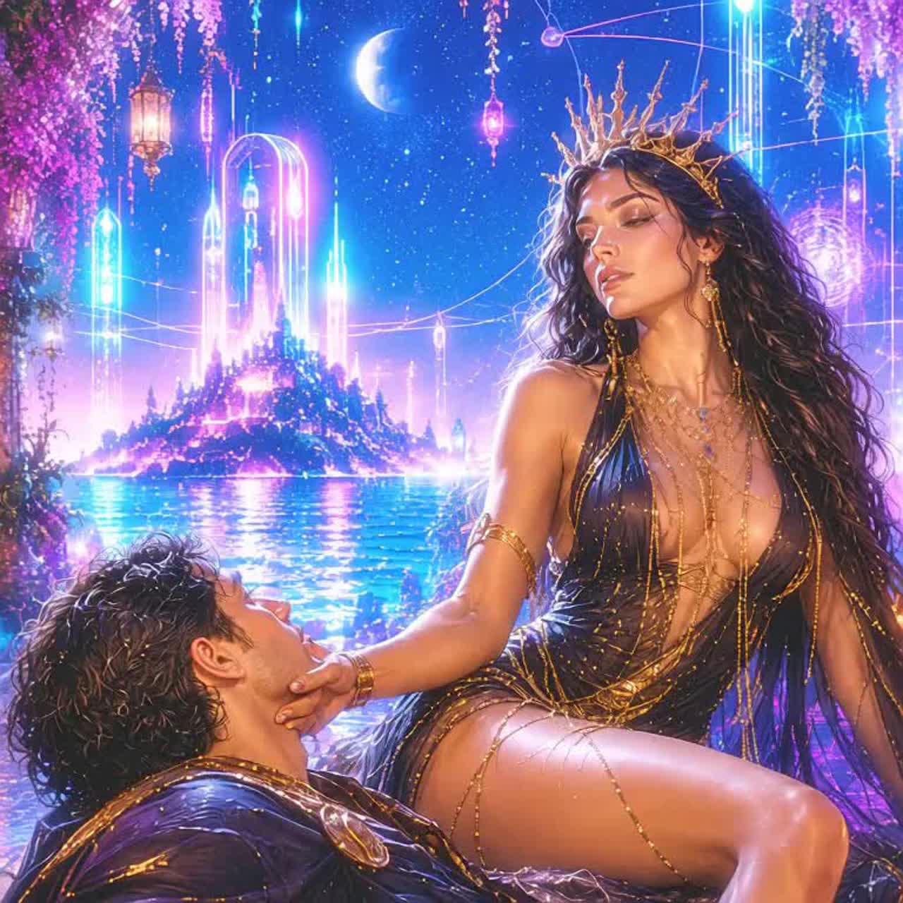 Neon Sea Grid remix artwork