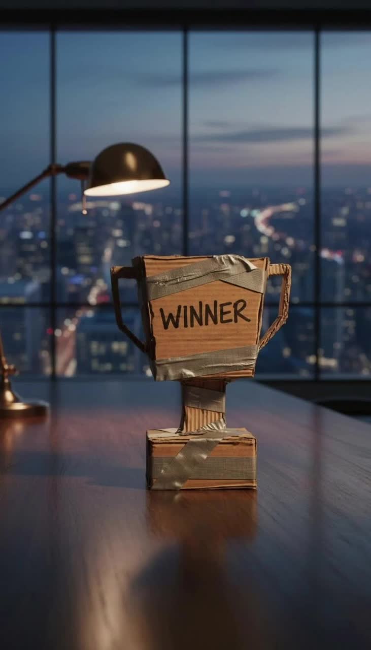 Cardboard Trophy BITTER LIGHTHOUSE artwork