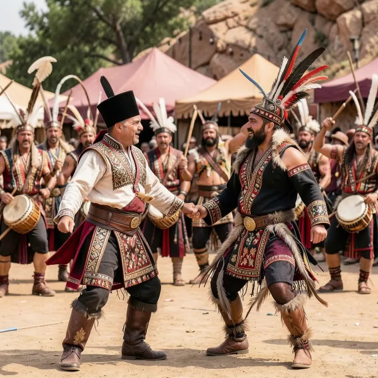 North American Chief meets Turkish Sultan artwork