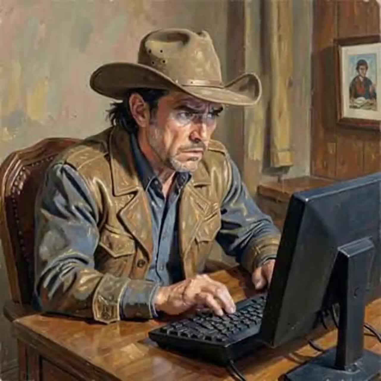 Computers aint for cowboys artwork
