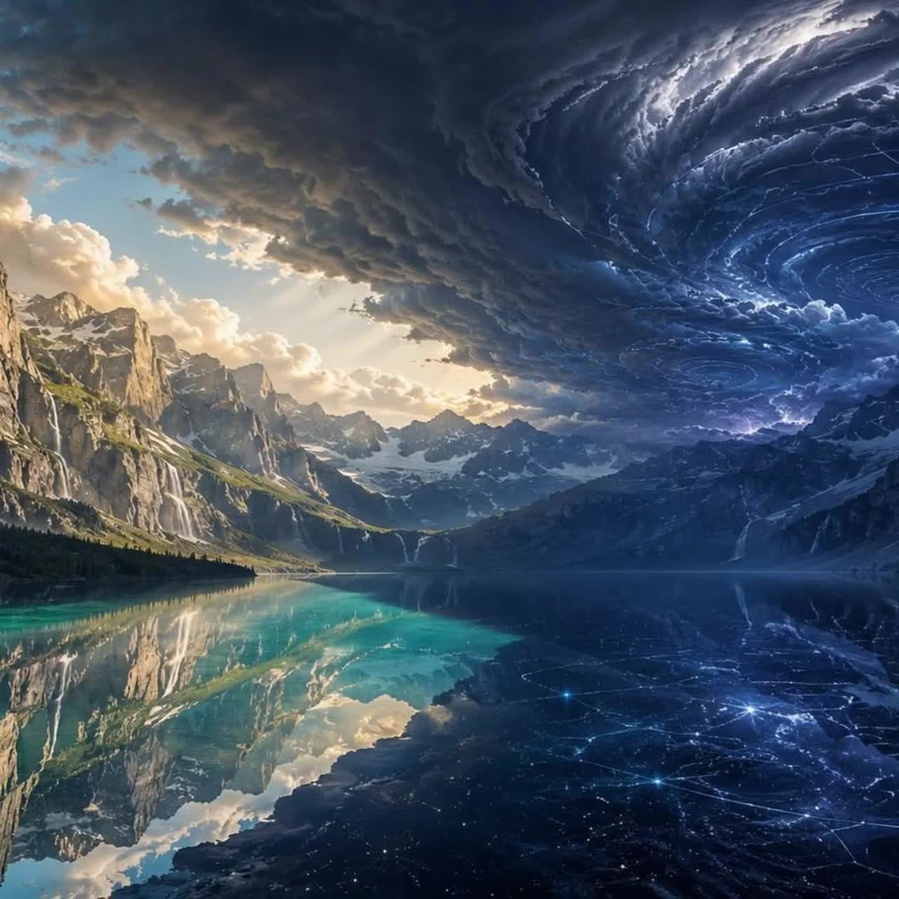Weather Entered the Basin | Dark Alpine Electronica artwork