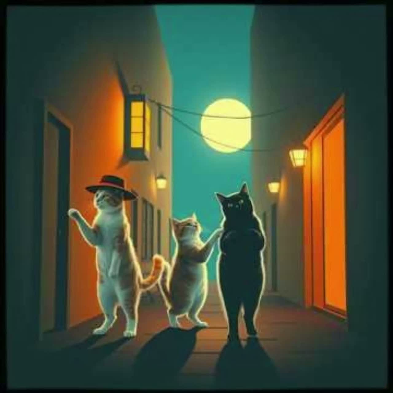 The Midnight Cat Parade artwork