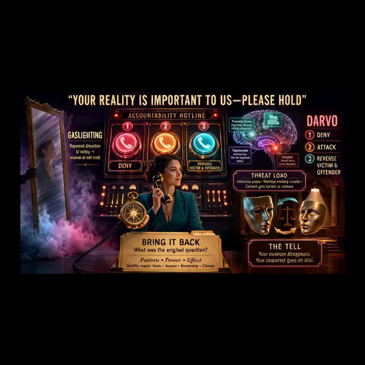 DARVO Song  “Your Reality Is Important to Us—Please Hold” artwork