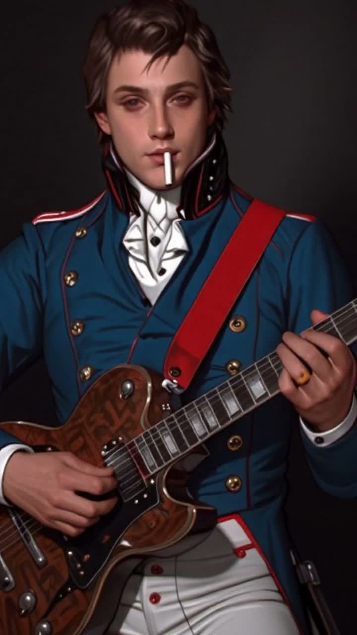 Why does your guitarist look like Napoleon artwork