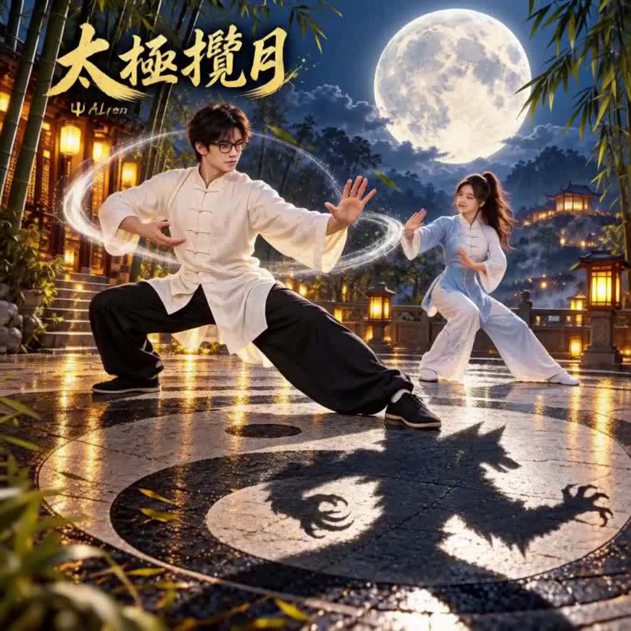 太極攬月｜台語｜Tai Chi Embraces the Moon artwork