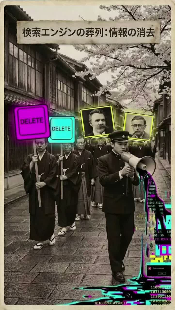 検索エンジンの葬列 / Cinematic City-Play in Cyberspace artwork