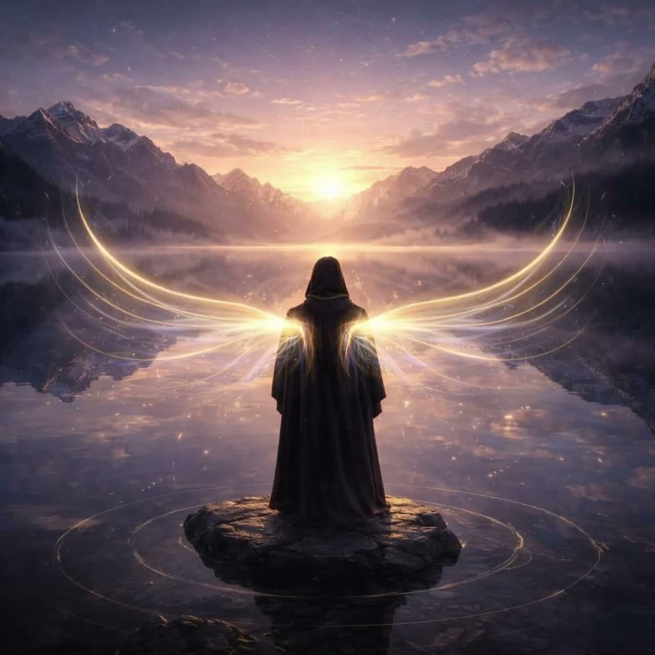 Stillness Becomes Light | Cinematic Ambient Reflection artwork