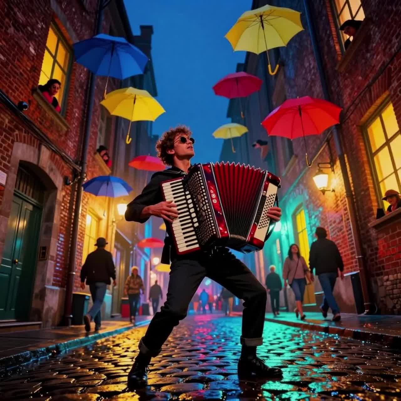 Accordion in the Alley artwork