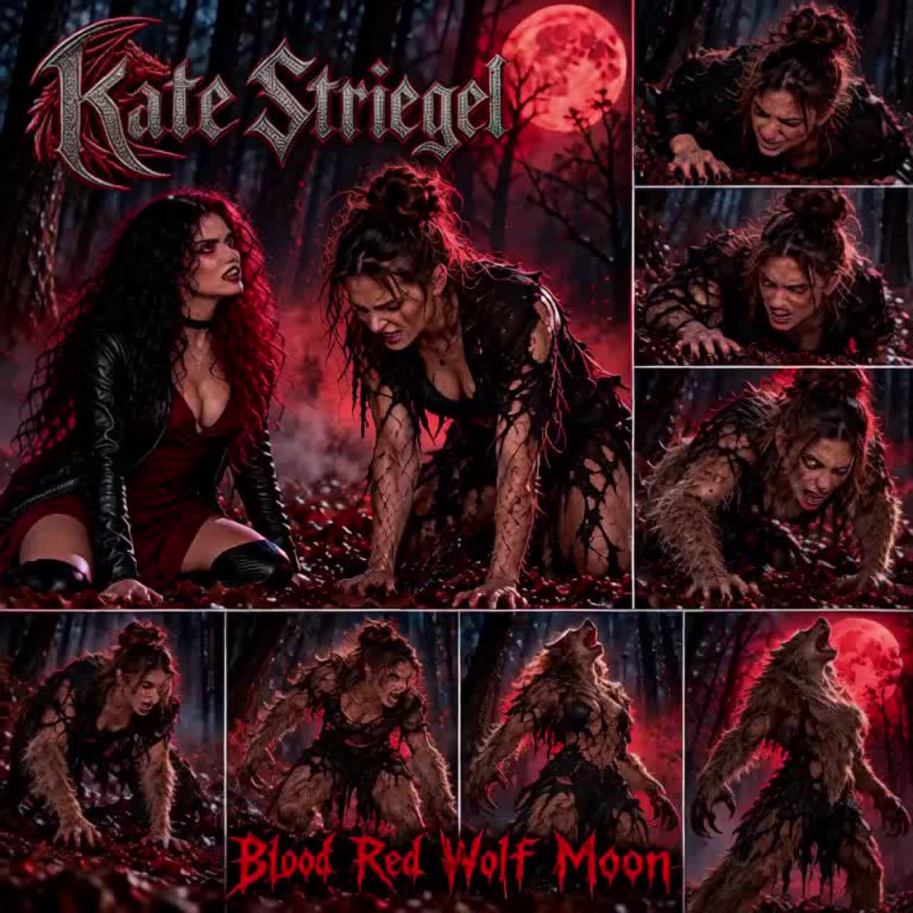 Blood Red Wolf Moon artwork