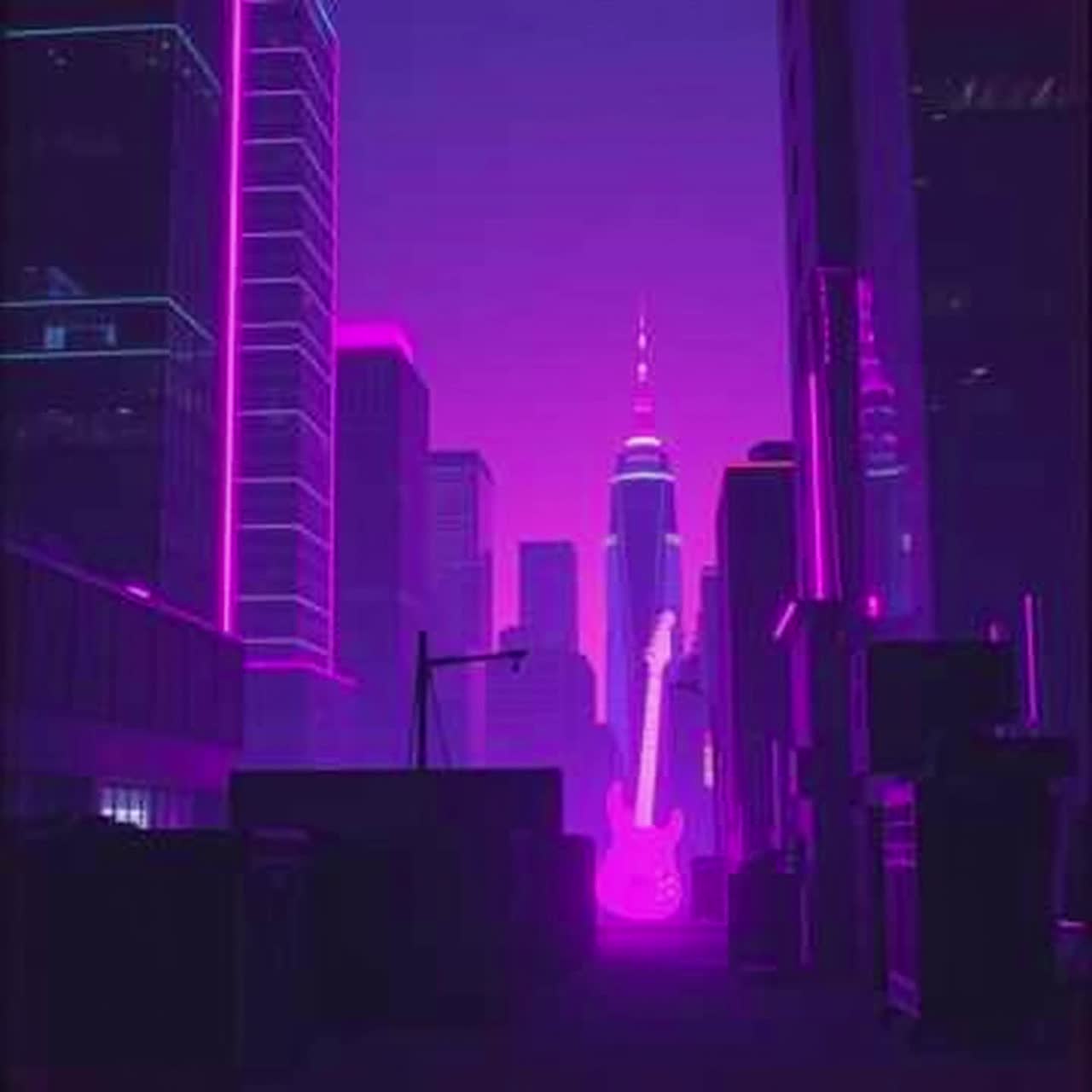 Hypnotic city lights artwork