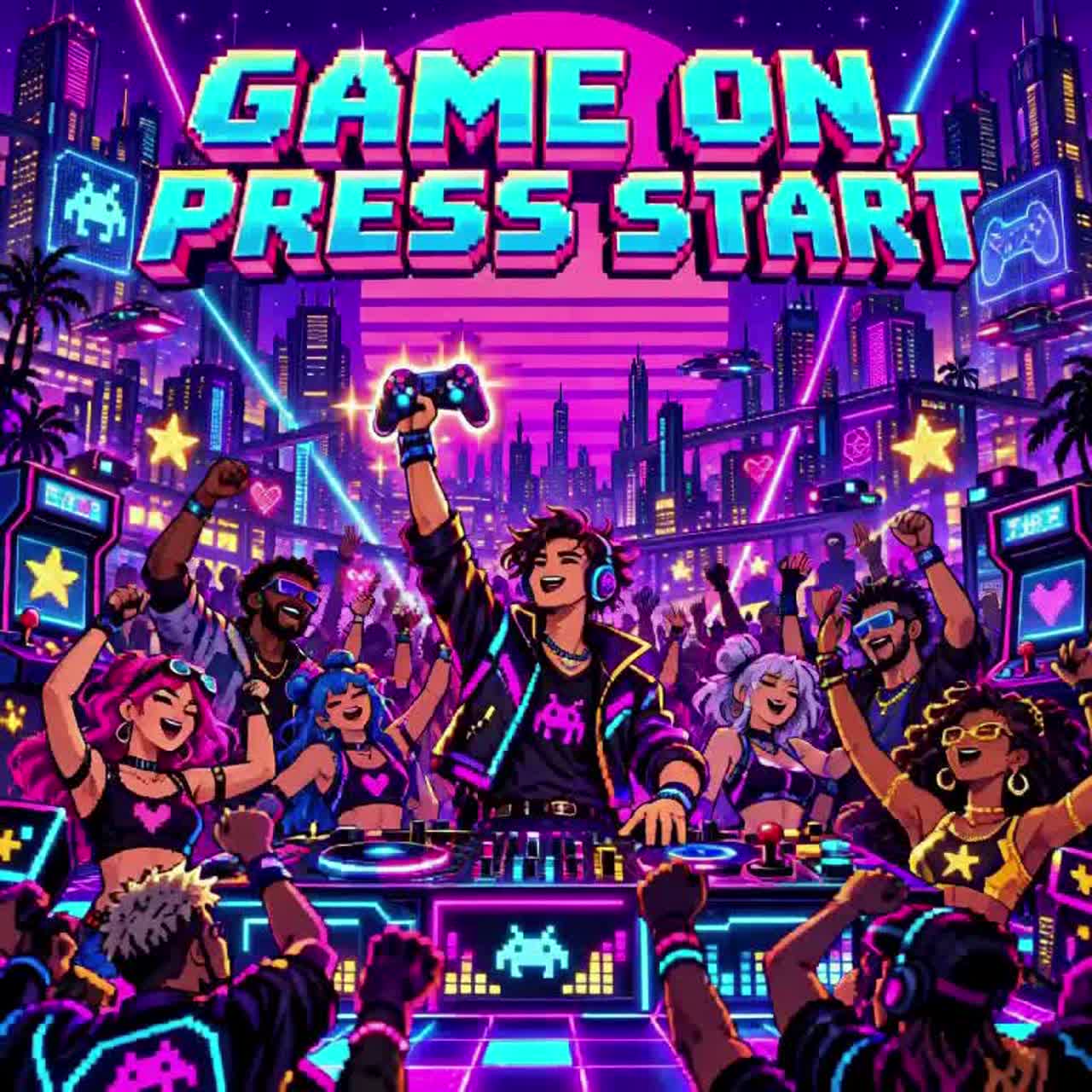 Game On , Press Start Veesix artwork