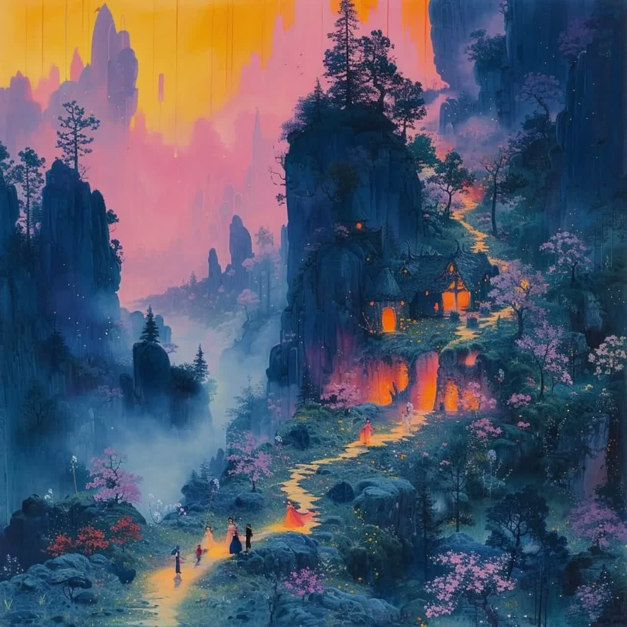 In the Peach-Sky Glow artwork