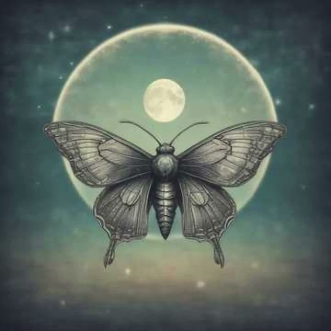 飞蛾与月光 (The Moth and the Moon) 🦋 artwork
