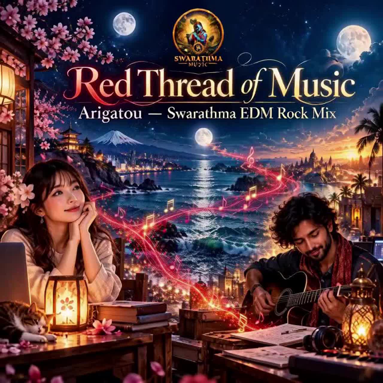 Red Thread of Music — Arigatou  — Swarathma EDM Rock Mix artwork