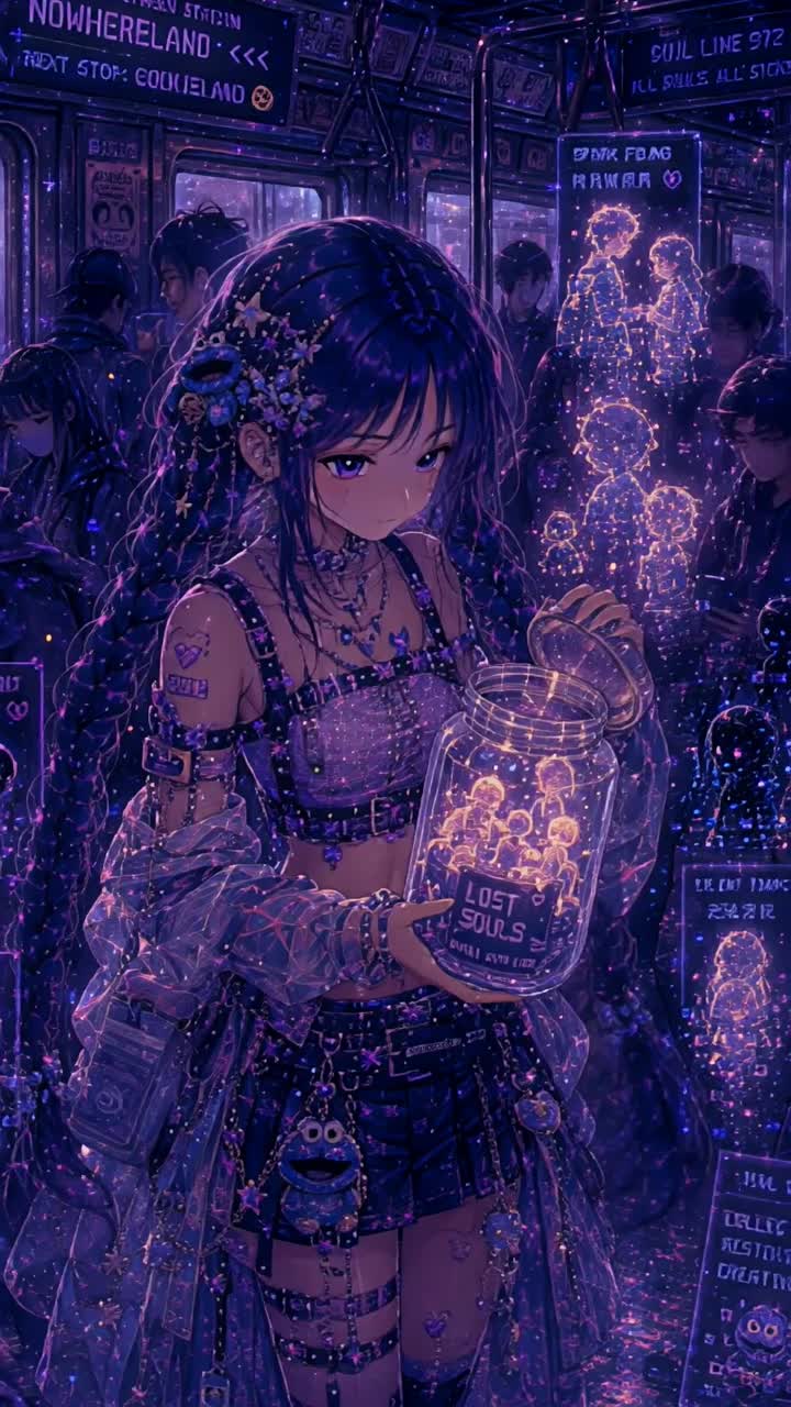 ✧ Cyber Girl 002 | Subway Crowd Soul Creator artwork