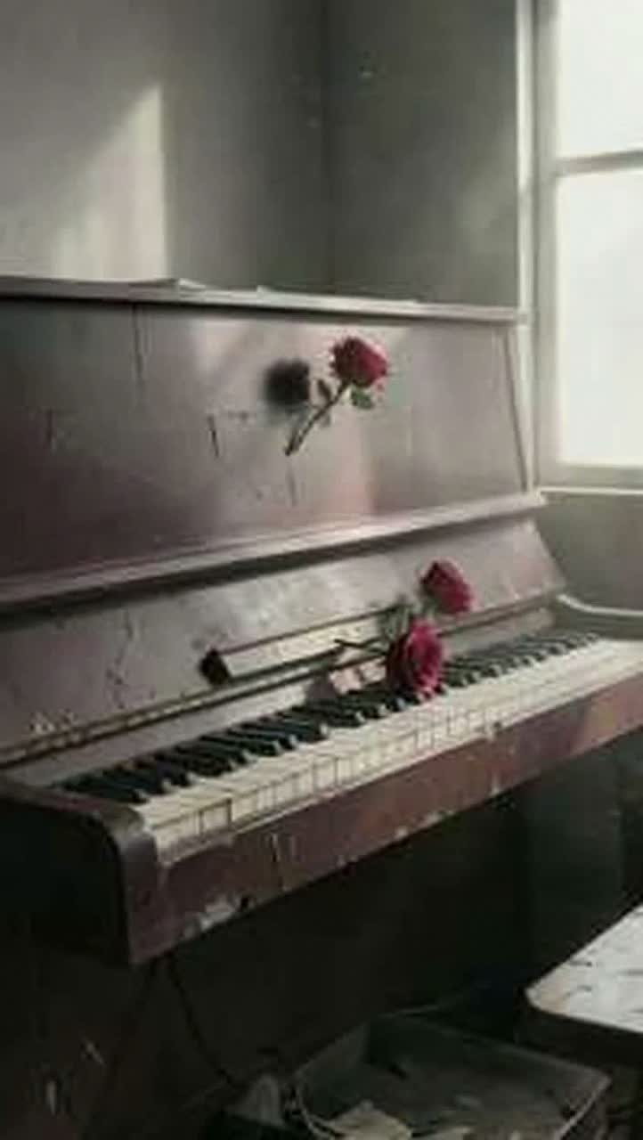 Rose on the Piano artwork