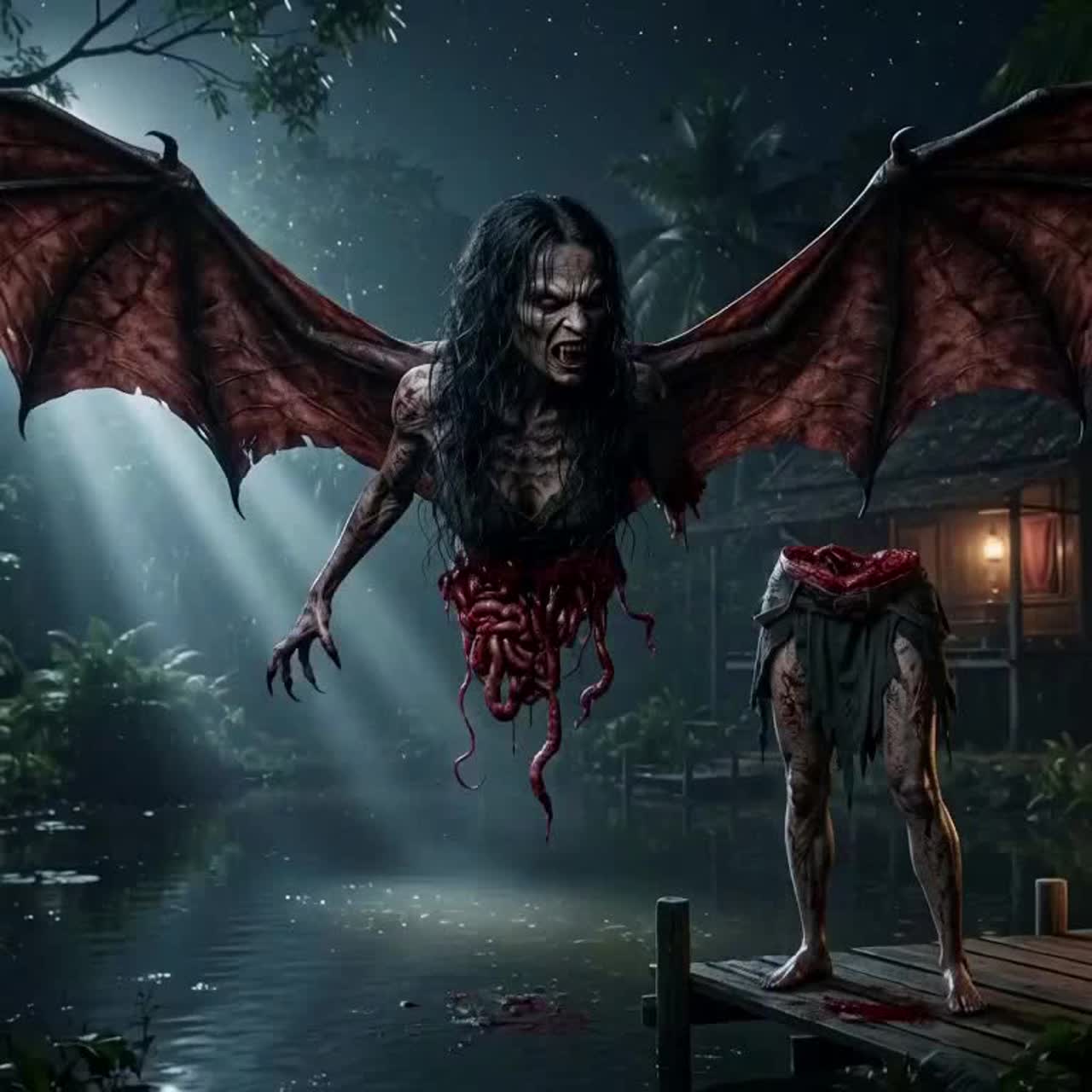 [TWD - Challenge 60: Spooky Creatures ] Manananggal artwork