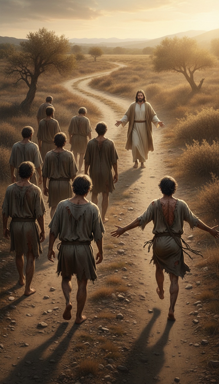 Ten Cleansed, One Praised artwork