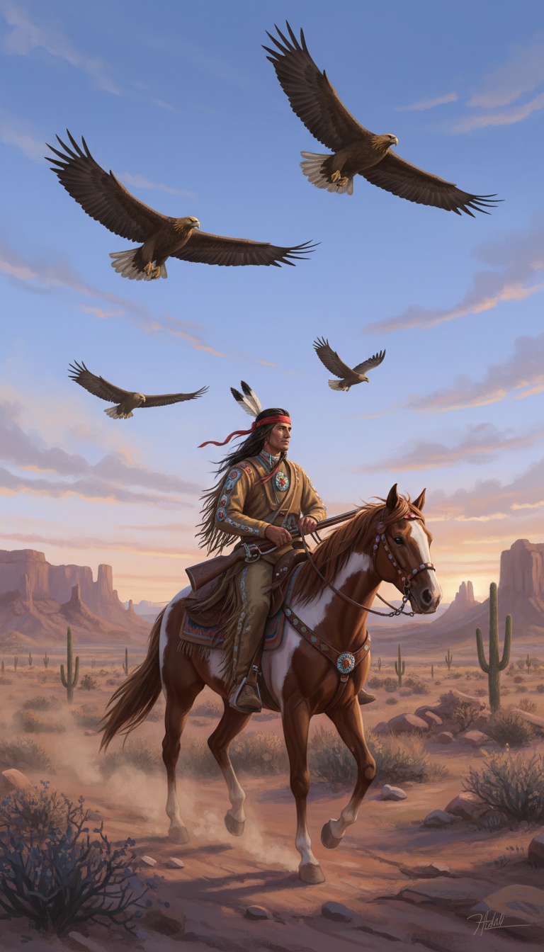 Lone Apache Warrior's Prayer (Apache) artwork
