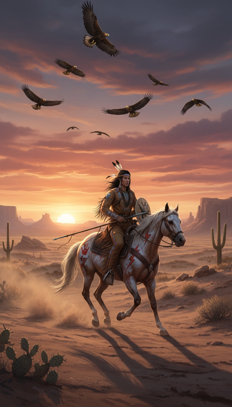 Lone Apache Warrior's Prayer (English) artwork