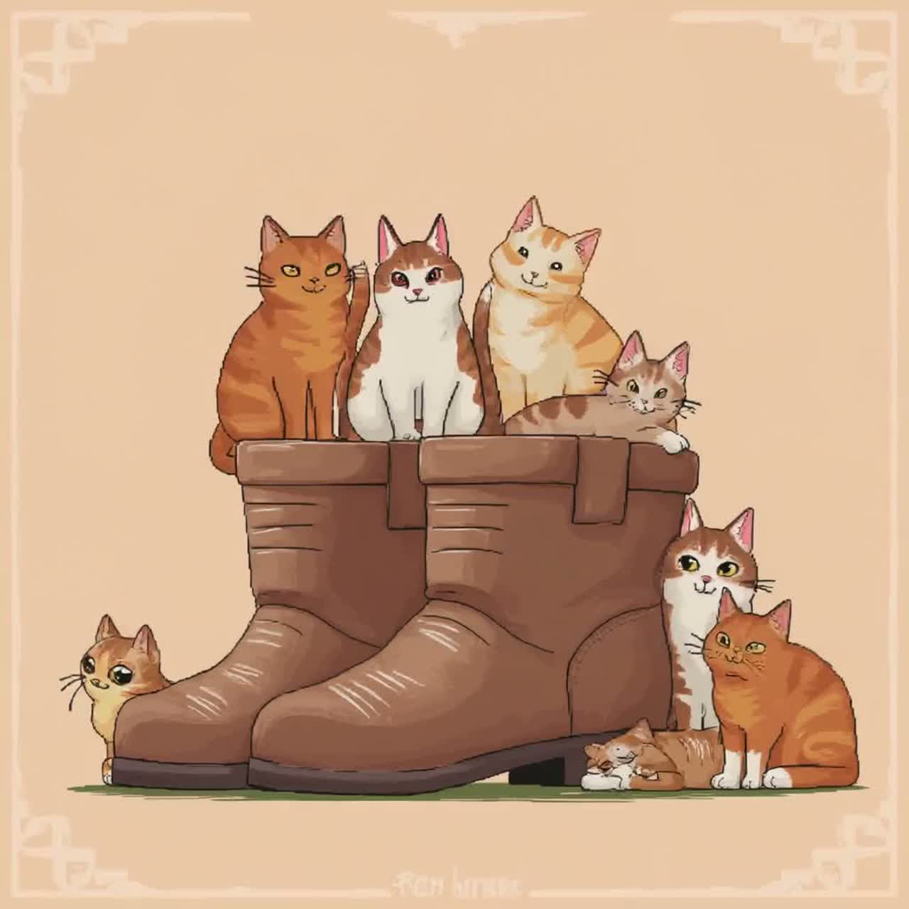 boots and cats artwork