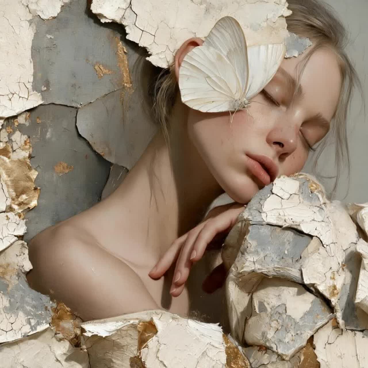 🧡💙The Butterfly That Followed the Light: A Dress of Wind | 追光蝴蝶: 風的衣裳 | Işığı İzleyen Kelebek artwork