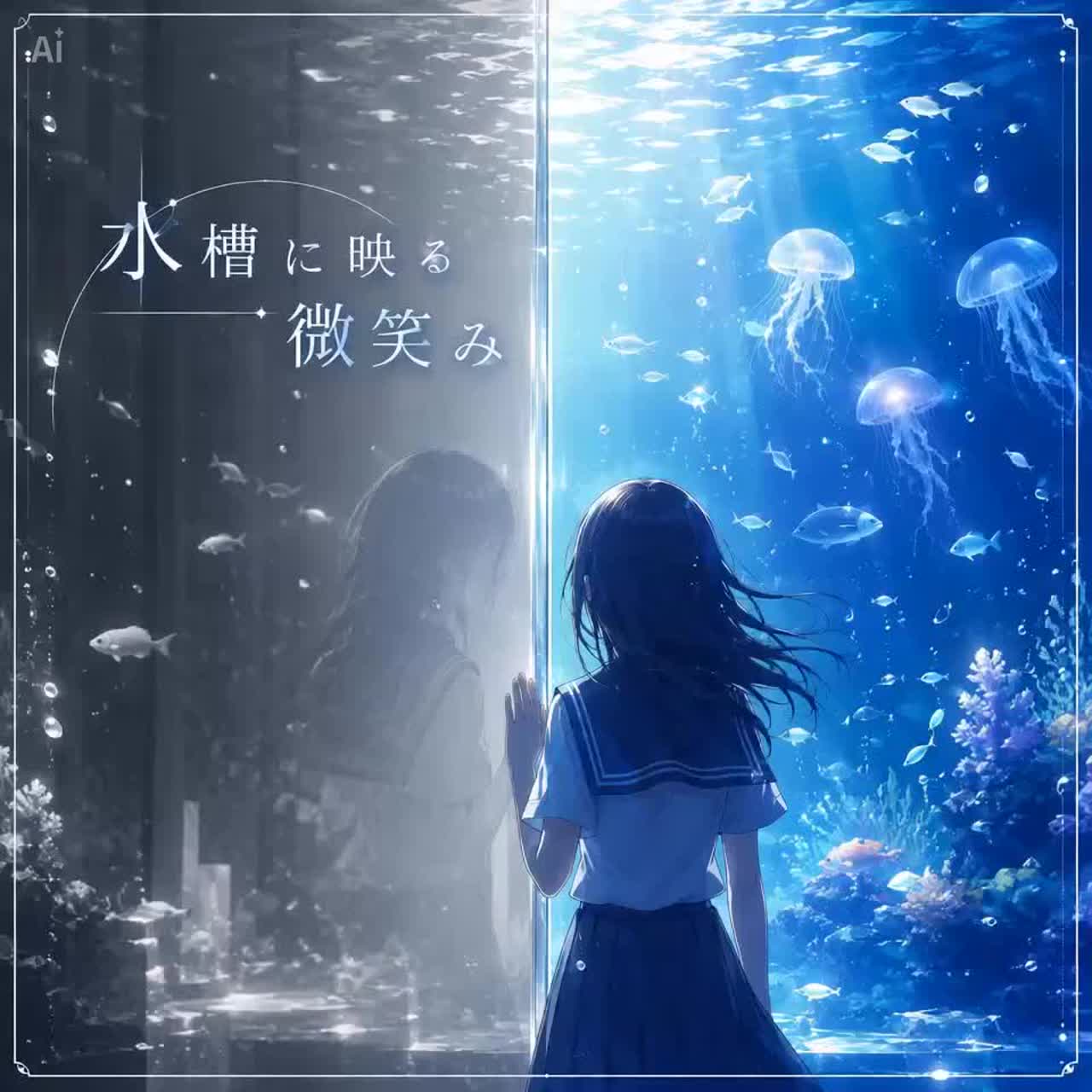 水槽に映る微笑み / A Smile Beyond the Glass artwork
