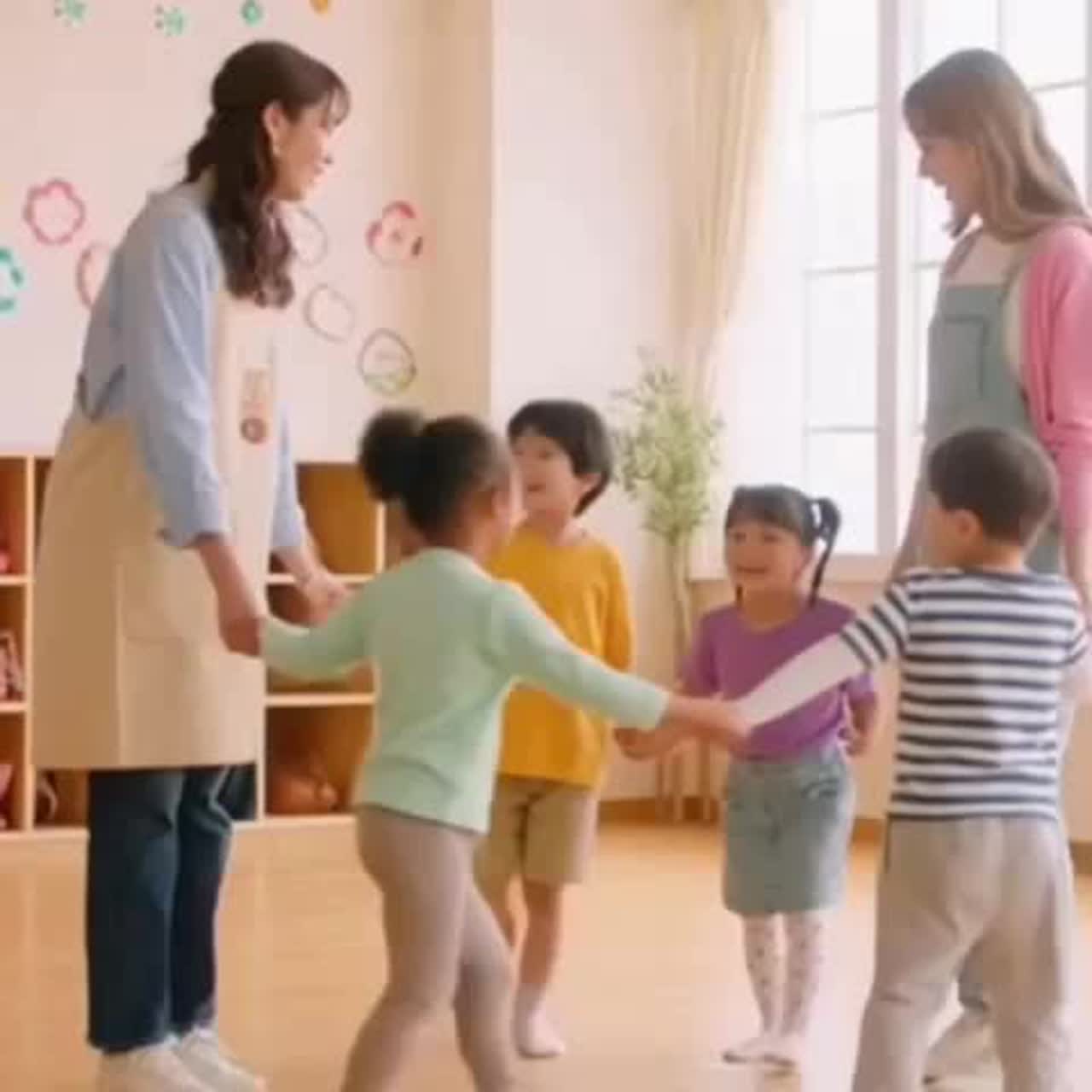 ▼Happy childcare artwork