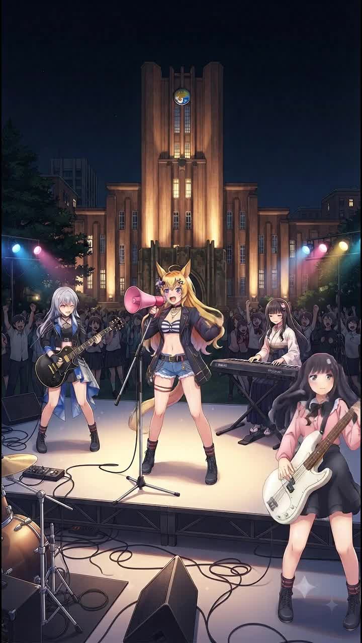 【ウマ娘&ネコにゃーシリーズ】GIRLS_LEGEND_U 〜東大特設ウイニングライブ・黄金都市降臨Ver.〜 その2 #Denpa song （yy電波ですか？イメージ） artwork