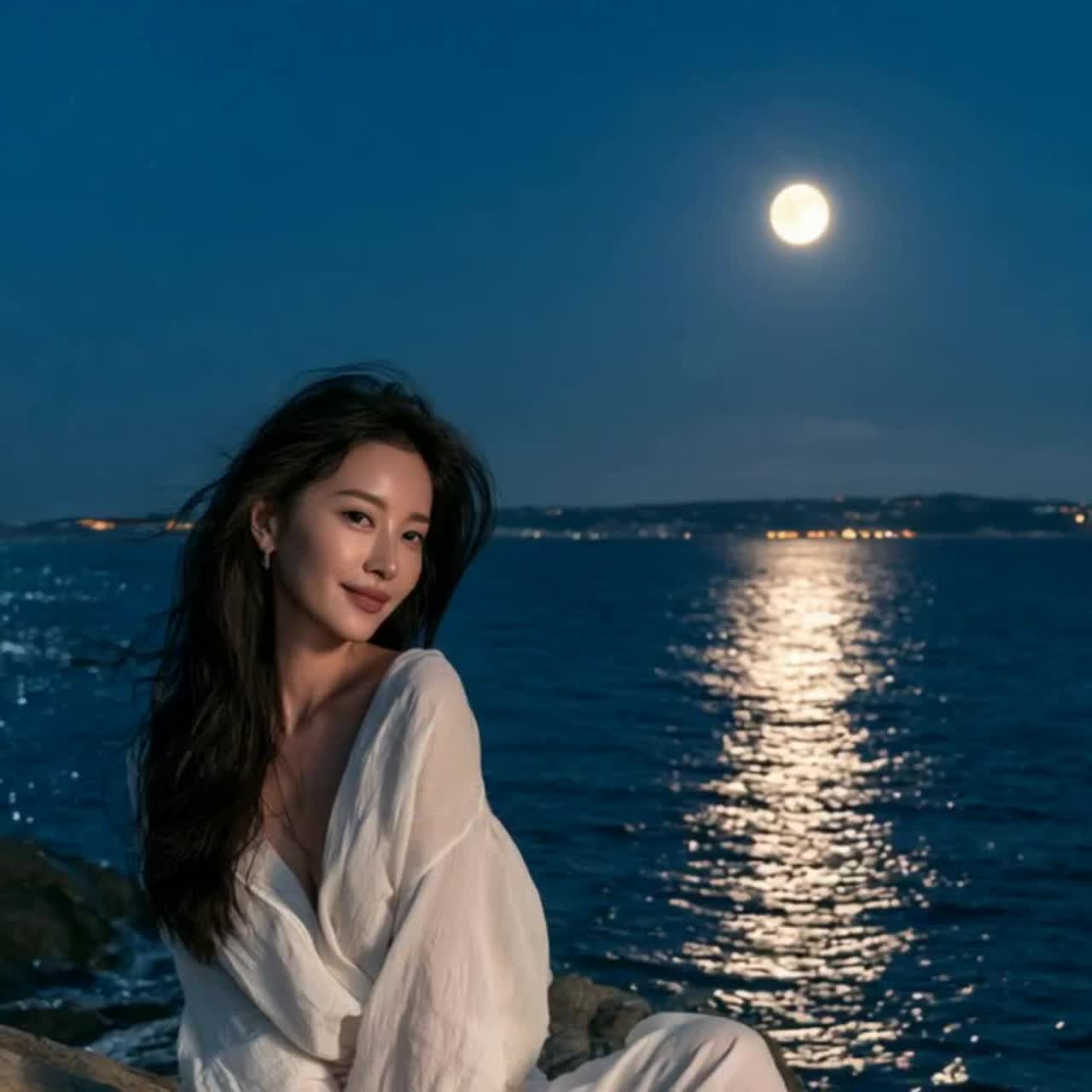 once in a blue moon - 青い月 artwork