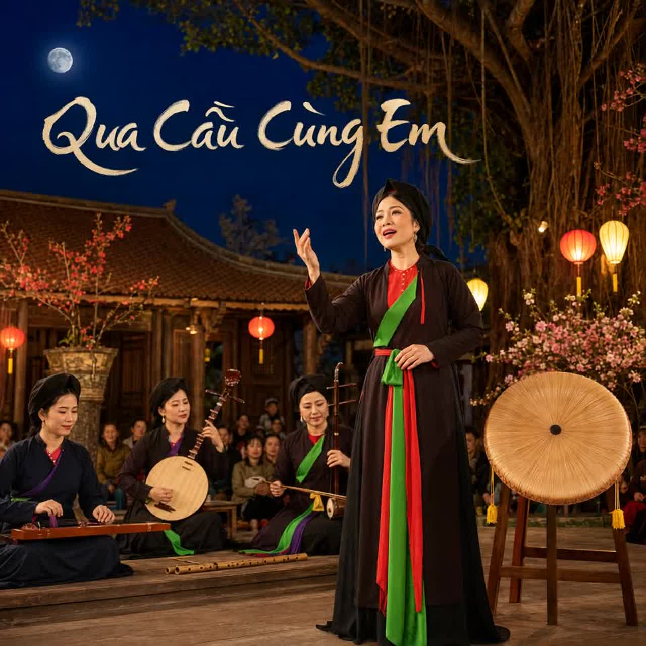 Qua Cầu Cùng Em artwork