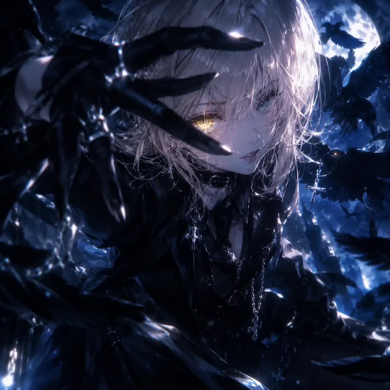 月夜に舞うカラス (NUE☪︎MIX) artwork