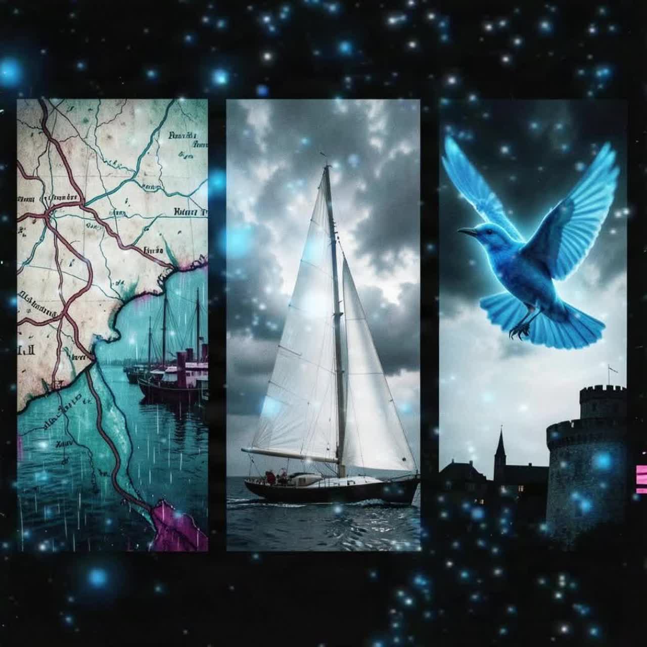 地図にない旅 — Blue Feather Run artwork