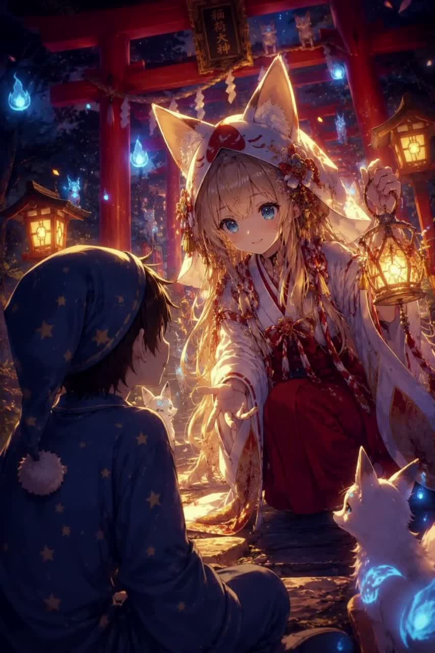 月夜の狐たち (Tsukiyo no Kitsunetachi) artwork