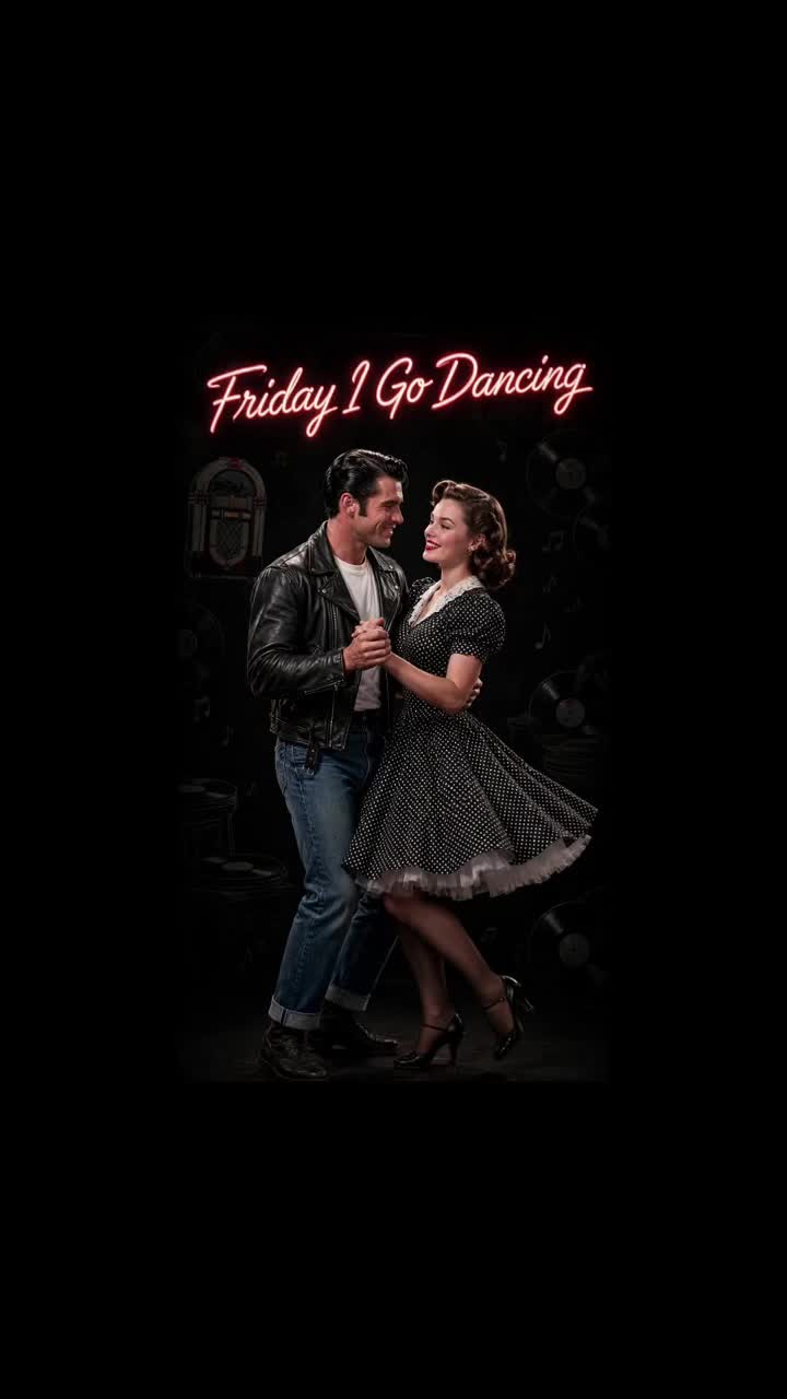 Friday I Go Dancing | 1950s Rock'n'Roll artwork