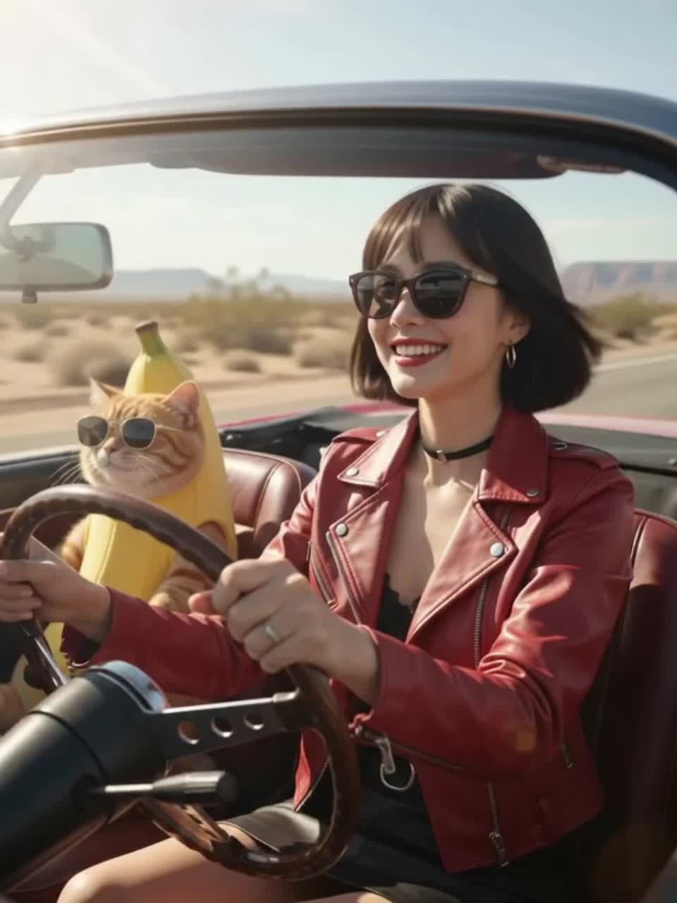 Banana Cat Highway (香蕉貓在高速公路) artwork