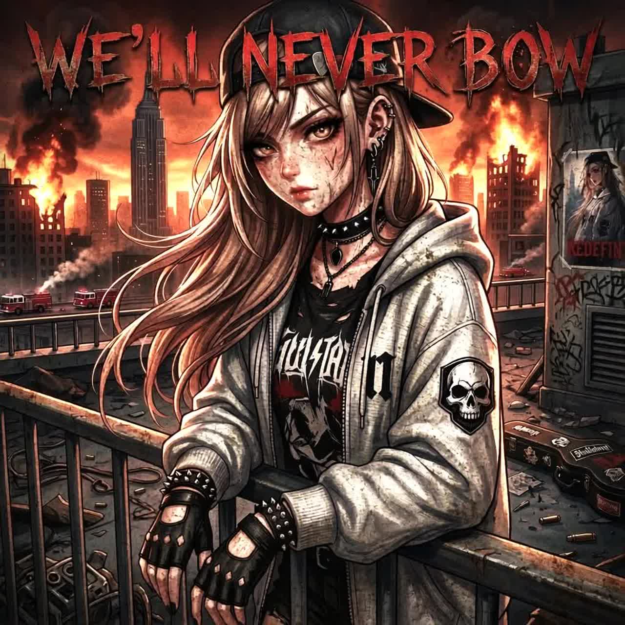 WE’LL NEVER BOW artwork