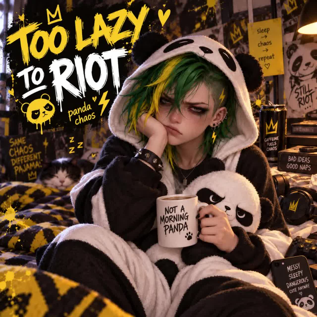 TOO LAZY TO RIOT (PANDA RemixChain) artwork