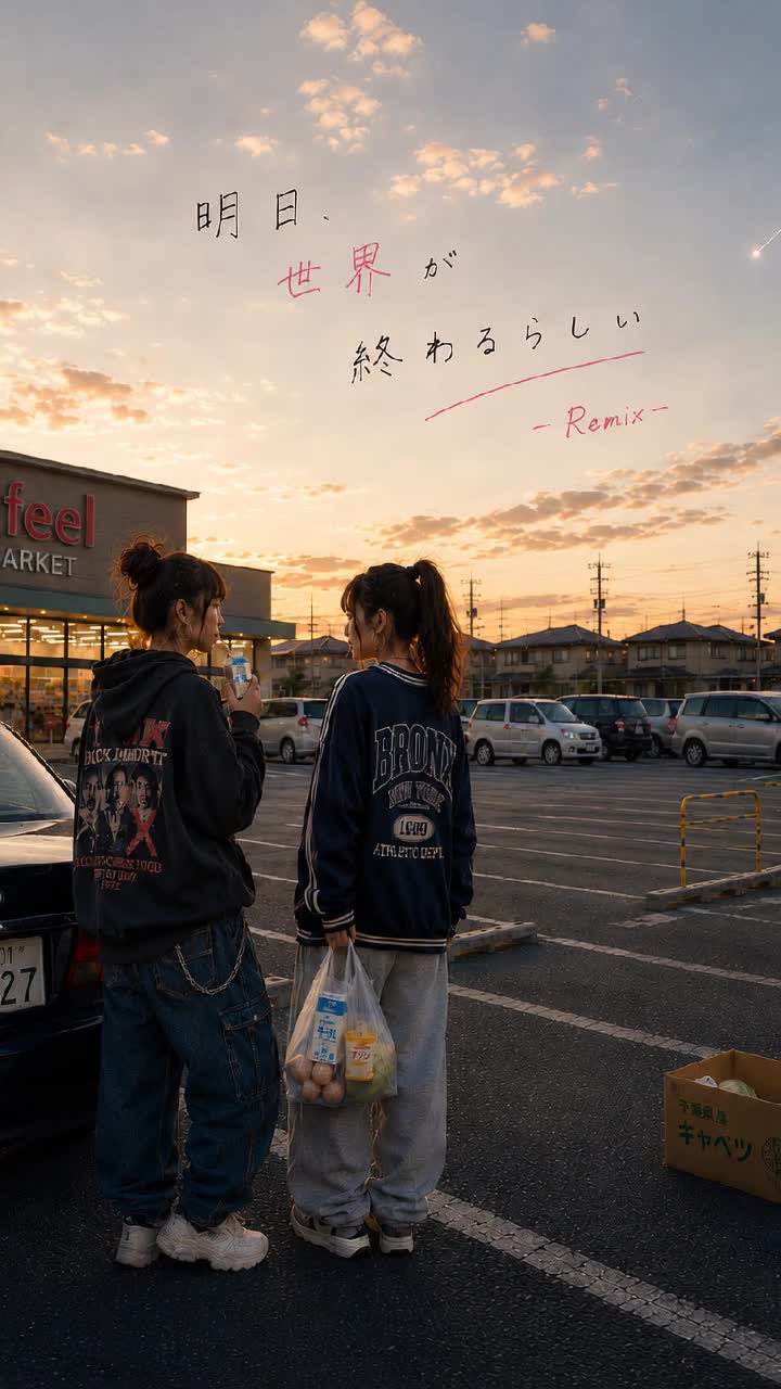 明日、世界が終わるらしい (remix version) artwork