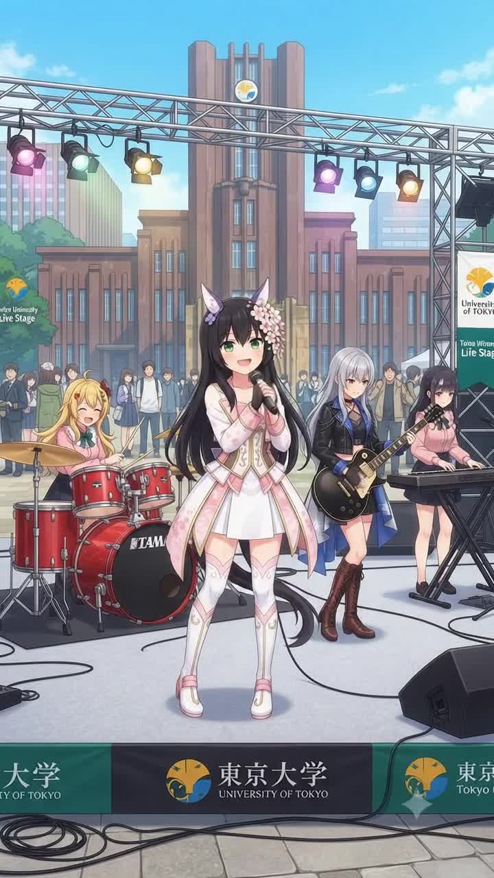 【ネコにゃー＆ウマ娘シリーズ】純白の恋化粧 ソダシ ウイニングライブ クユ カバーVer. その2 （yy電波ですか？イメージ） artwork