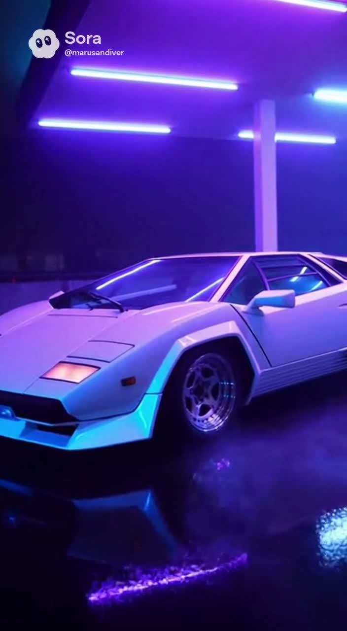 Neon Countach Queen artwork