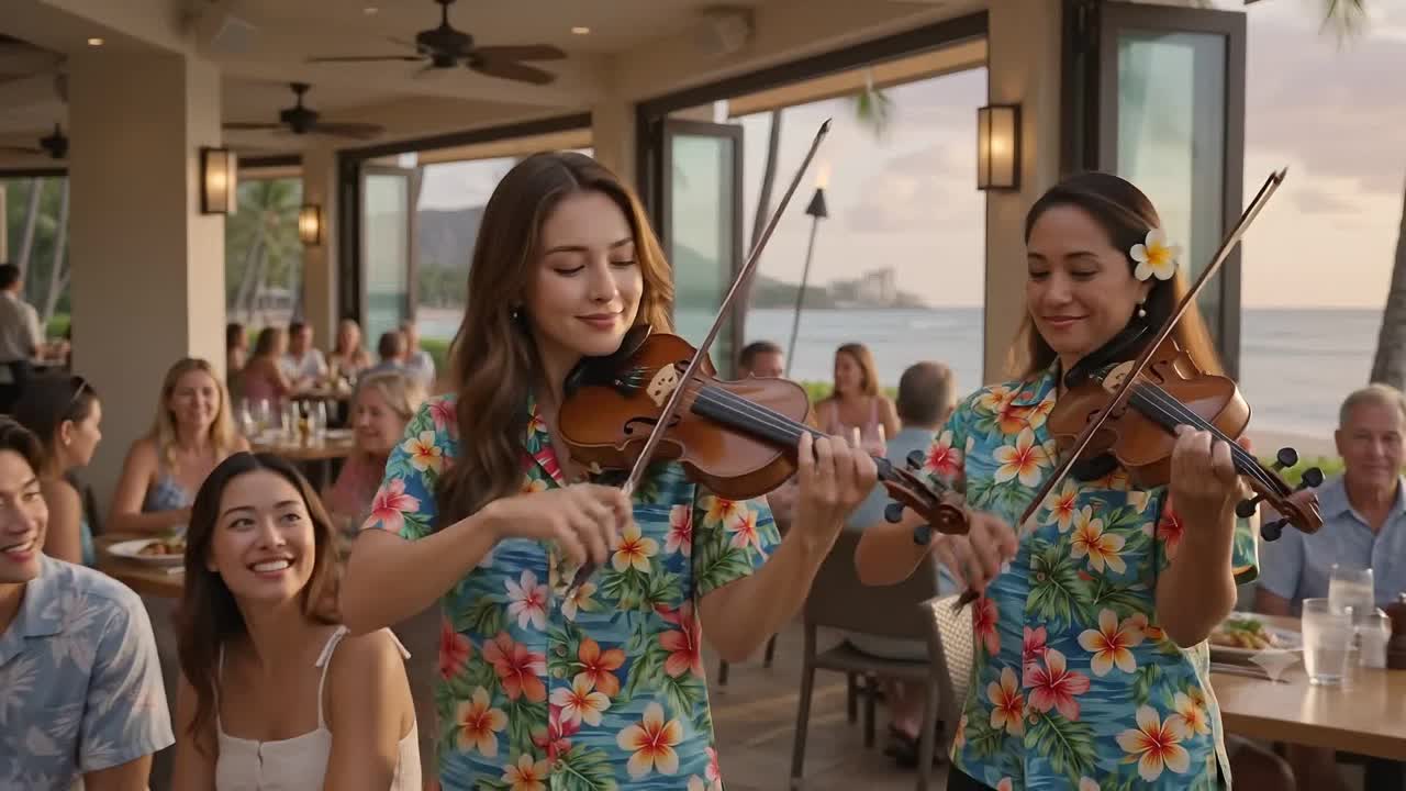 🌺At a restaurant by the Waikiki seaside🌴　 (Hawaiian string jazz) artwork